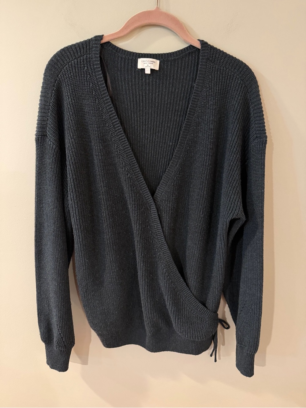 5/$25!! Gentle Fawn Charcoal Wrap V-Neck Sweater
